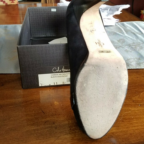 Cole Haan Black suede heels 11B - Picture 3 of 3